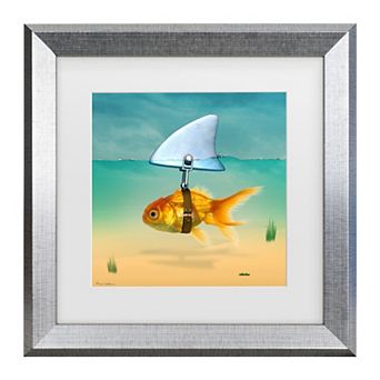 Trademark Fine Art Mark Ashkenazi Gold Fish Matted Framed Art
