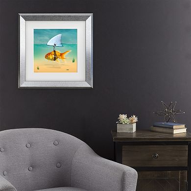 Trademark Fine Art Mark Ashkenazi Gold Fish Matted Framed Art