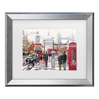Trademark Fine Art The Macneil Studio London Collage Matted Framed Art