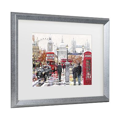 Trademark Fine Art The Macneil Studio London Collage Matted Framed Art