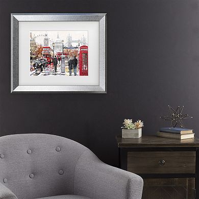 Trademark Fine Art The Macneil Studio London Collage Matted Framed Art