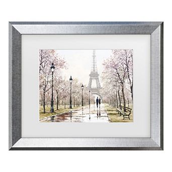 Trademark Fine Art The Macneil Studio Eiffel Tower Pastel Matted Framed Art
