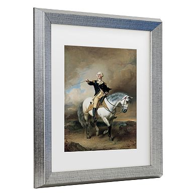 Trademark Fine Art John Faed Portrait of George Washington Matted Framed Art