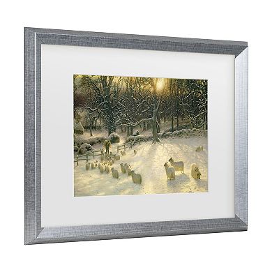 Trademark Fine Art Joseph Farquharson The Shortening Winters Day Matted Framed Art