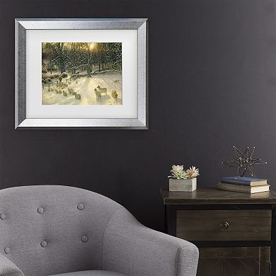 Trademark Fine Art Joseph Farquharson The Shortening Winters Day Matted Framed Art
