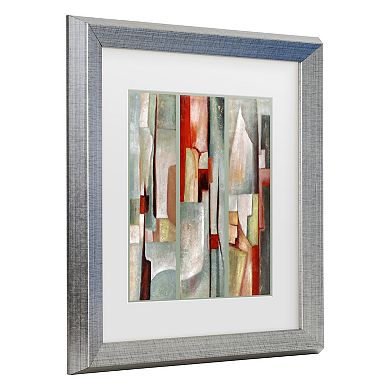 Trademark Fine Art Joval Abstract Triptych Matted Framed Art