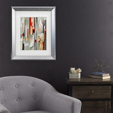 Trademark Fine Art Joval Abstract Triptych Matted Framed Art