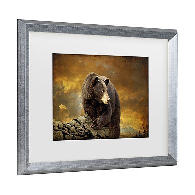 Trademark Fine Art Lois Bryan The Bear Went Over the Mountain Matted Framed Art