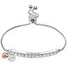 Brilliance Crystal "Mama" Adjustable Bracelet with Rose Gold Heart Charm