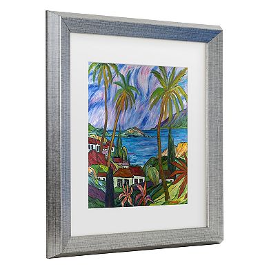 Trademark Fine Art Manor Shadian Tropical Paradise Matted Framed Art
