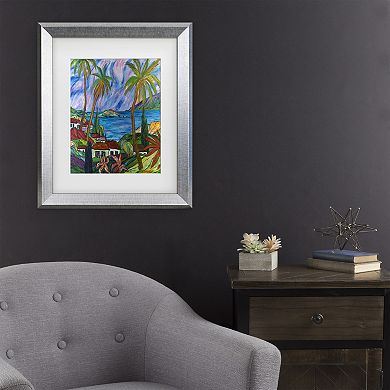 Trademark Fine Art Manor Shadian Tropical Paradise Matted Framed Art