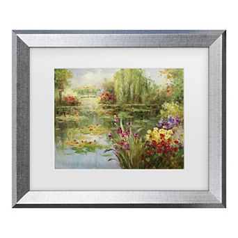 Trademark Fine Art Victor Giton Water Lilies Matted Framed Art