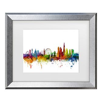 Trademark Fine Art Michael Tompsett London England Skyline IX Matted Framed Art