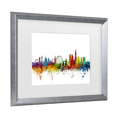 Trademark Fine Art Michael Tompsett London England Skyline IX Matted Framed Art
