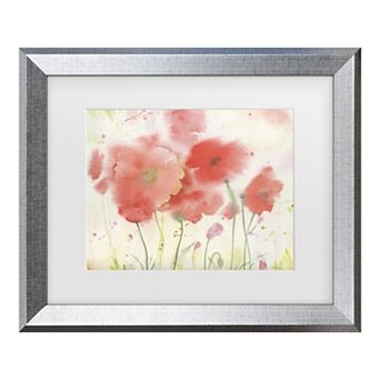 Trademark Fine Art Sheila Golden Coral Fiesta Matted Framed Art