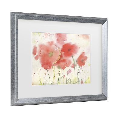 Trademark Fine Art Sheila Golden Coral Fiesta Matted Framed Art