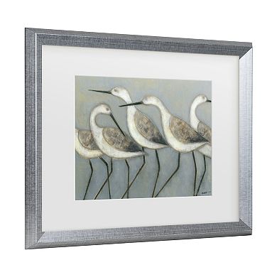 Trademark Fine Art Norman Wyatt Shore Birds I Matted Framed Art