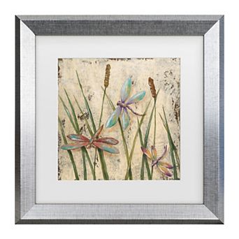 Trademark Fine Art Jade Reynolds Dancing Dragonflies I Matted Framed Art
