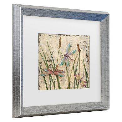 Trademark Fine Art Jade Reynolds Dancing Dragonflies I Matted Framed Art