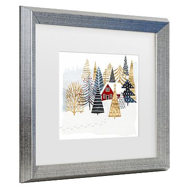 Trademark Fine Art Victoria Borges Christmas Chalet I Matted Framed Art