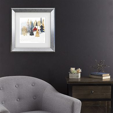Trademark Fine Art Victoria Borges Christmas Chalet I Matted Framed Art