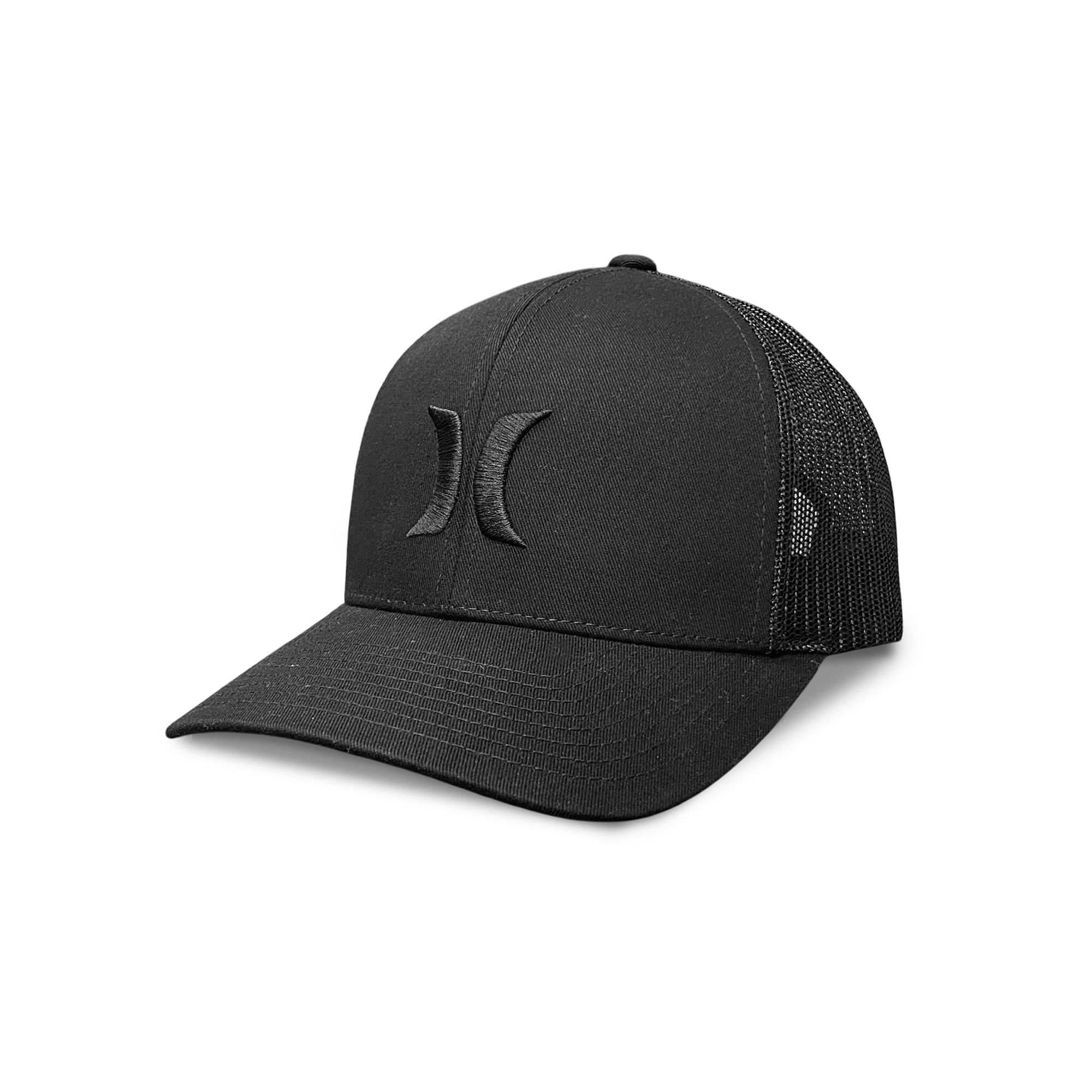 Mens Hurley Iconic Logo Trucker Hat, Black