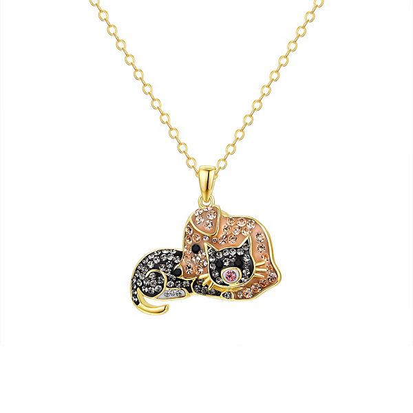 Crystal Collective 14k Gold Plated Crystal Best Friends Cat & Dog ...