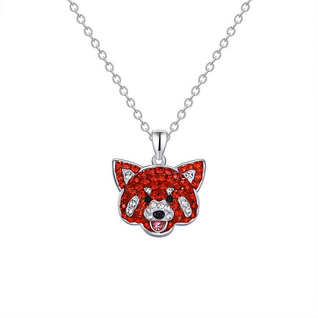 Crystal Panda Long Pendant Necklace