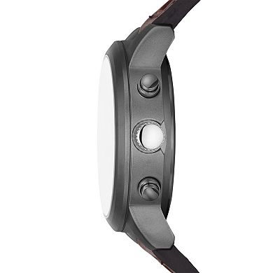 Skechers Men's Gunmetal & Brown Watch & Bracelet Set