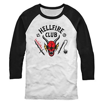 Men's Netflix - Stranger Things Hellfire Club Mace And Dagger Raglan