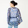 Women's Sonoma Goods For Life Folk Bloom Short Belted Kimono