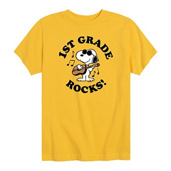 Boys 8-20 Peanuts 1st Grade Rocks Graphic Tee