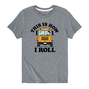 Boys 8-20 Peanuts This Is How I Roll Bus Graphic Tee