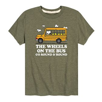 Boys 8-20 Peanuts Wheels On The Bus Graphic Tee