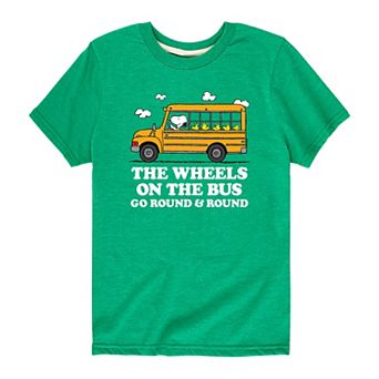 Boys 8-20 Peanuts Wheels On The Bus Graphic Tee