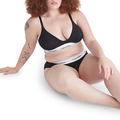 Plus Size Calvin Klein Modern Cotton Lightly Lined Triangle Bralette QF7062