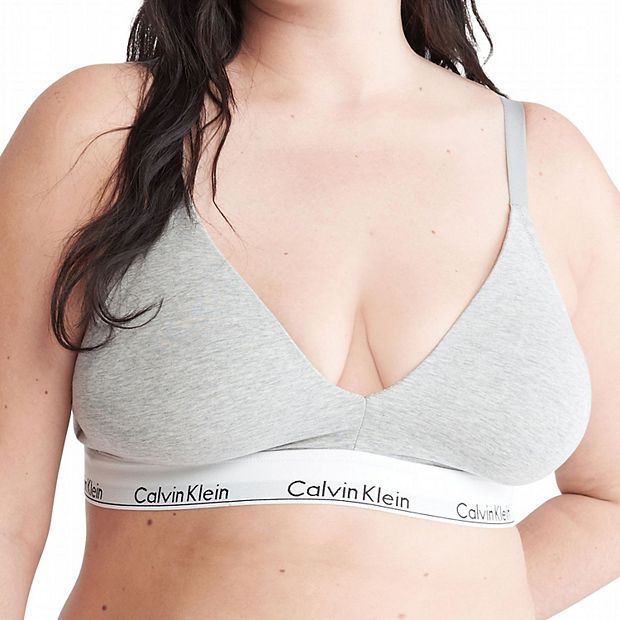 Plus Size Calvin Klein Modern Cotton Lightly Lined Triangle