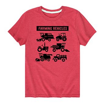 Boys 8-20 Farming Vehicles Graphic Tee