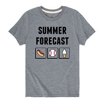 Boys 8-20 Baseball Summer Forecast Graphic Tee