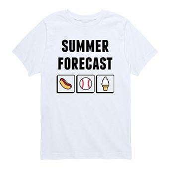 Boys 8-20 Baseball Summer Forecast Graphic Tee