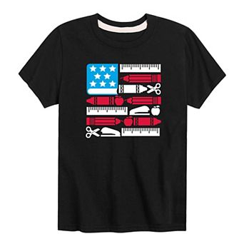 Boys 8-20 Americana School Supplies Graphic Tee
