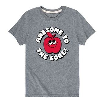 Boys 8-20 Awesome To The Core Apple Graphic Tee