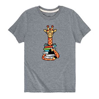 Boys 8-20 Reading Giraffe Graphic Tee