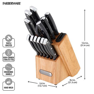 Farberware EdgeKeeper 14-pc. Knife Set with Two Cutting Boards