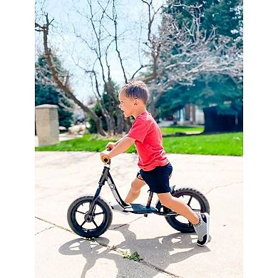 Joystar Roller No Pedal 12" Kid Toddler Training Balance Bike, Age 4 to 6, Black