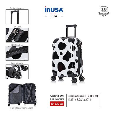 InUSA Prints 20-Inch Carry-On Hardside Spinner Luggage