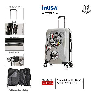 InUSA Prints 24-Inch Hardside Spinner Luggage