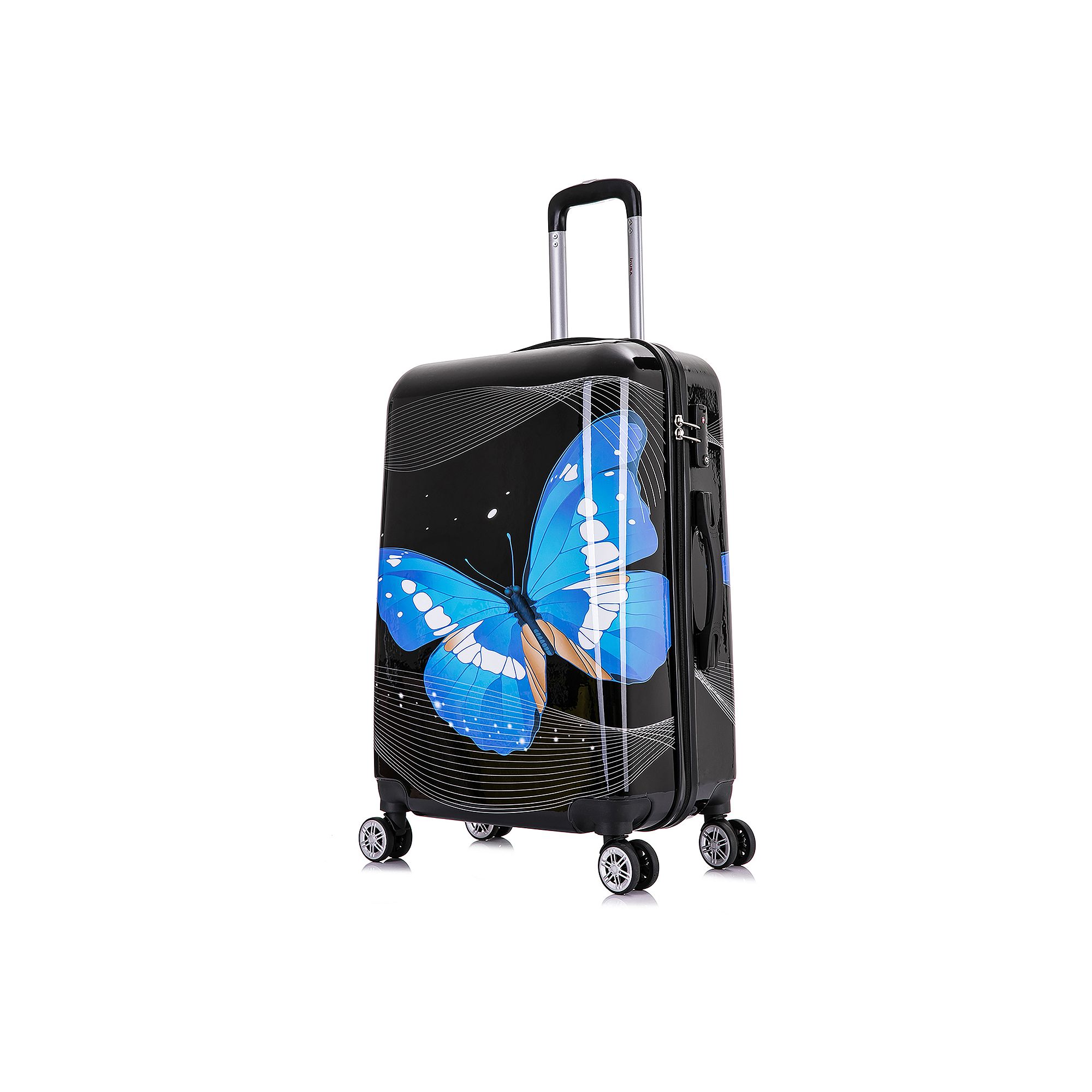 InUSA Prints 24-Inch Hardside Spinner Luggage, Black Team