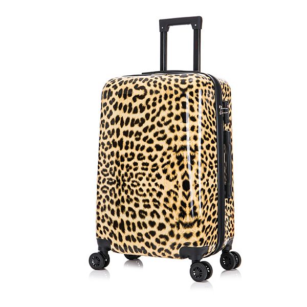 InUSA Prints 24-Inch Hardside Spinner Luggage - Tan Cheetah