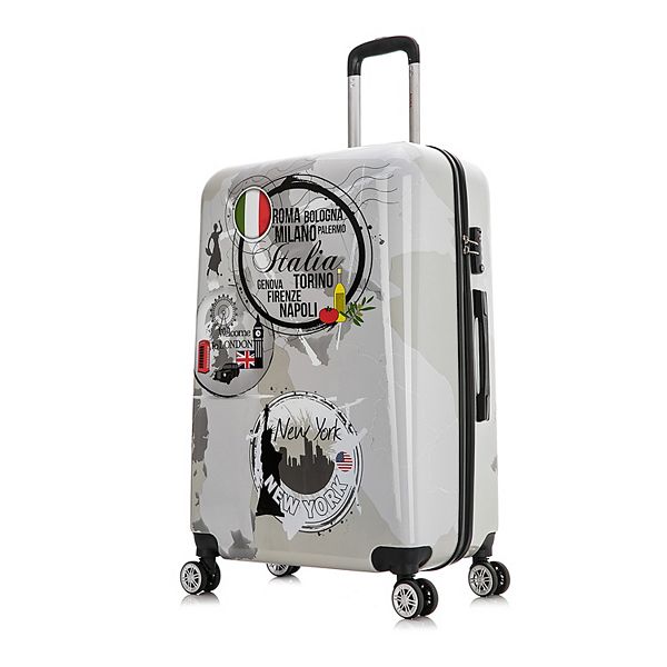 InUSA Prints 28-Inch Hardside Spinner Luggage - Gray Print